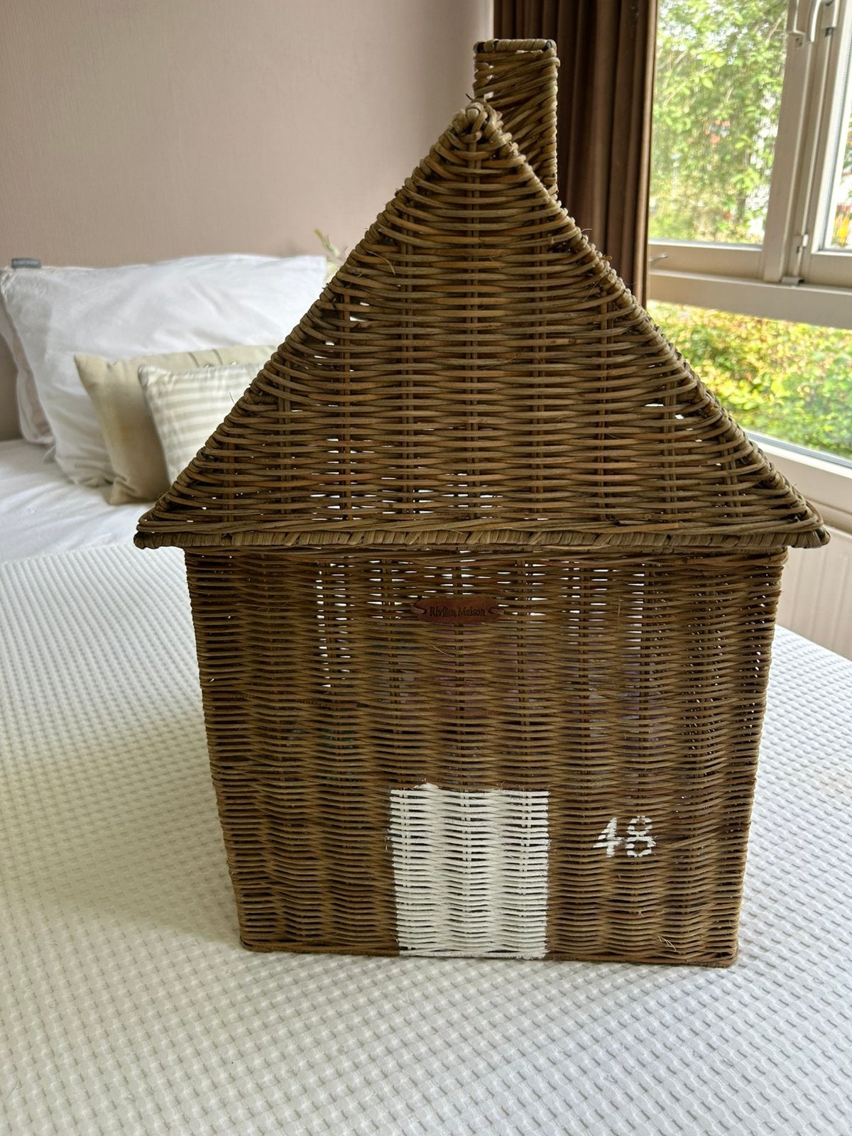 Rivera Maison opberg mand, Ophalen, Gevlochten, Zo goed als nieuw, Riet