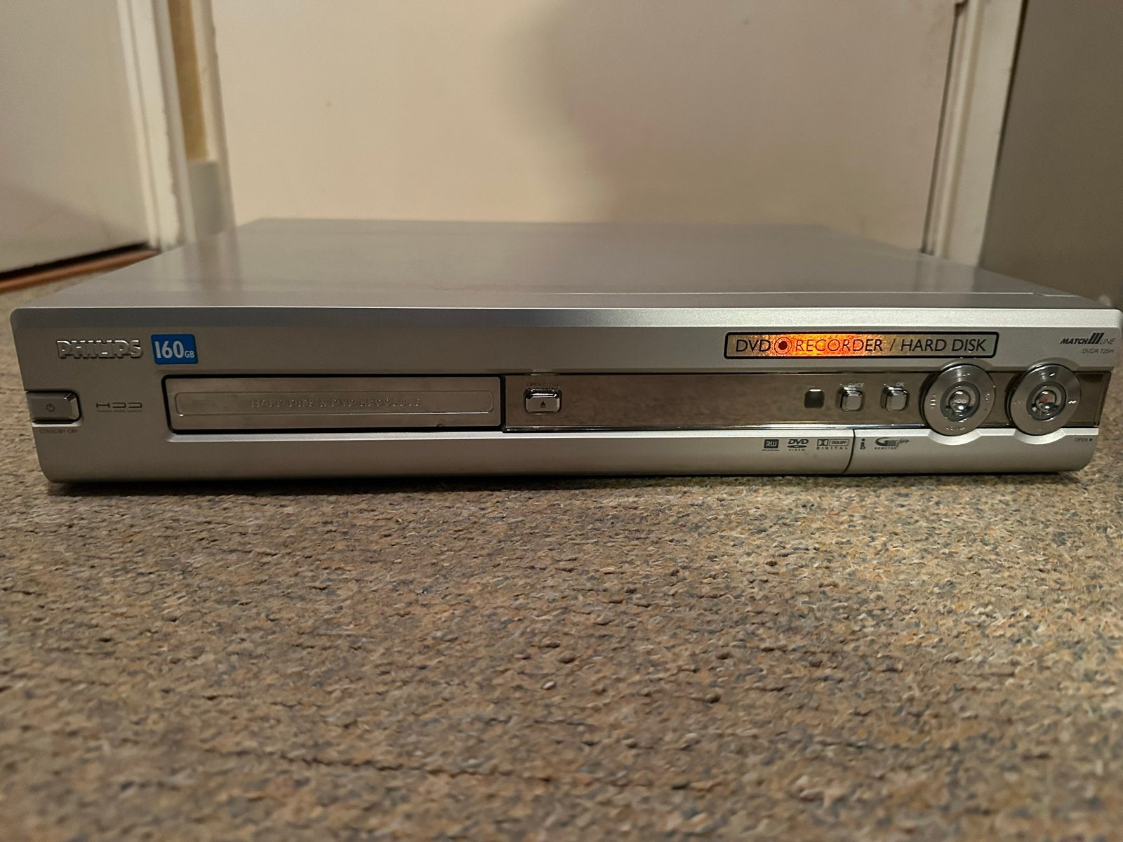Philips Matchline DVD Recorder/Hard Disk 160GB - DVR725H, Audio, Tv en Foto, Ophalen, Philips, Gebruikt, Met harddisk