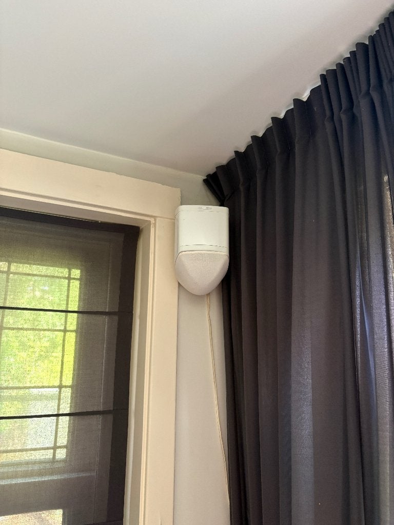 Paar Mirage luidsprekers - 2 speakers - OS3-SAT-HGW - wit, 120 tot 150 watt, Speakerset, Zo goed als nieuw, Geschikt voor surround/home cinema