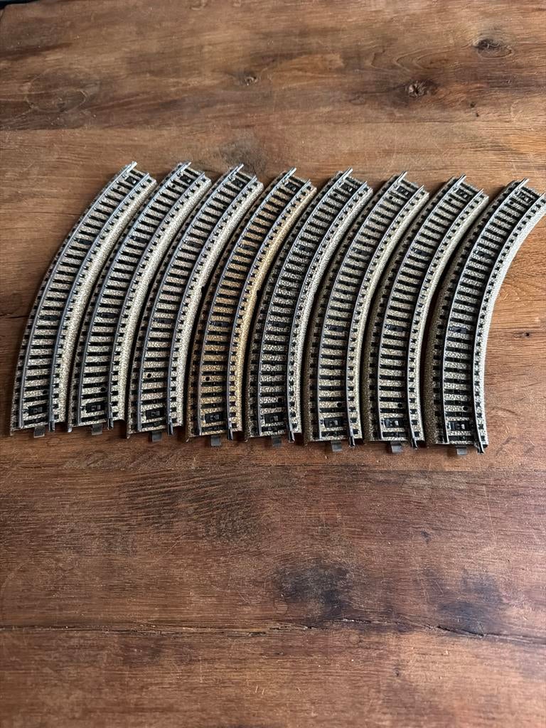 Märklin 5120 Gebogen Rails - 8 Stuks, Wisselstroom, Gebruikt, Rails, Ophalen of Verzenden