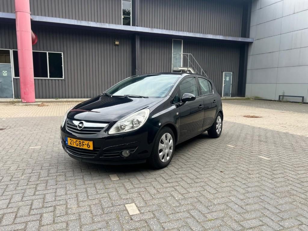 Opel Corsa 1.4 16V Enjoy 5D 2008 |, Auto's, Opel, Voorwielaandrijving, Zwart, 4 cilinders, Origineel Nederlands