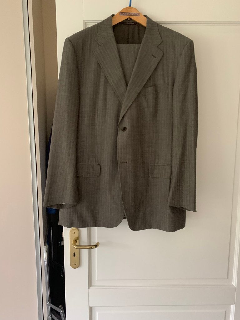 Herencostuum kleur beige maat 52/54, Kleding | Heren, Ophalen of Verzenden, Zo goed als nieuw, Maat 52/54 (L), Beige