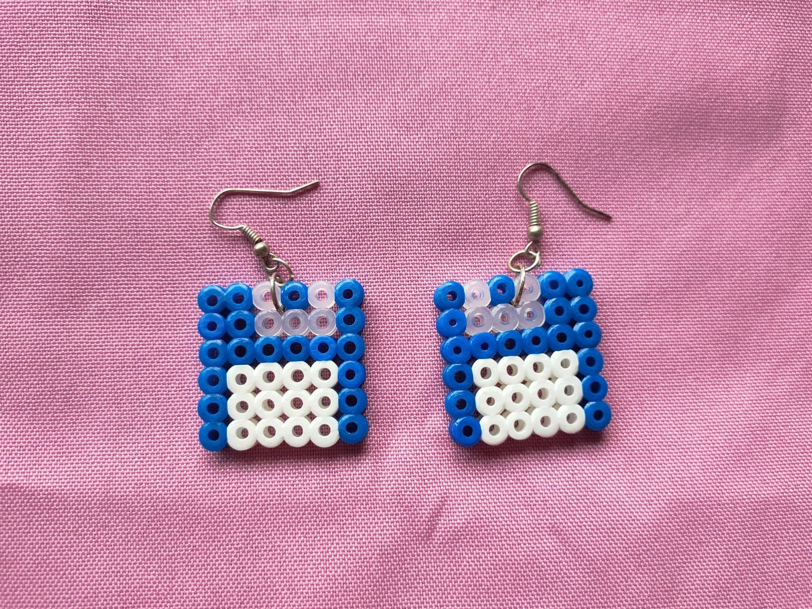 Leuke handgemaakte oorbellen - Floppy Disc, Overige materialen, Hangers, Blauw, Nieuw
