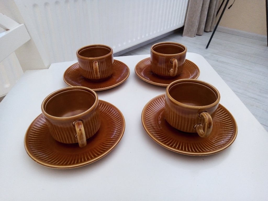 4 delig Pagnossin Treviso model 759 espressokops/schotels, Ophalen of Verzenden