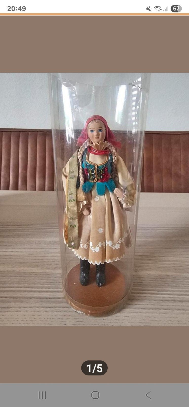 Charmante Vintage Pop uit Krakau, Polen, Verzamelen, Poppen, Ophalen of Verzenden, Gebruikt, Pop