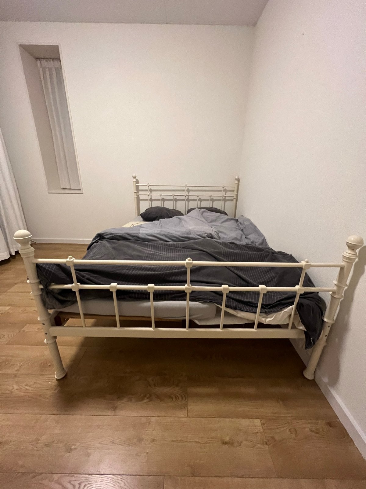 IKEA Tromsnes vintage metalen bed 140x200, Gebruikt, Tweepersoons, 200 cm, 140 cm