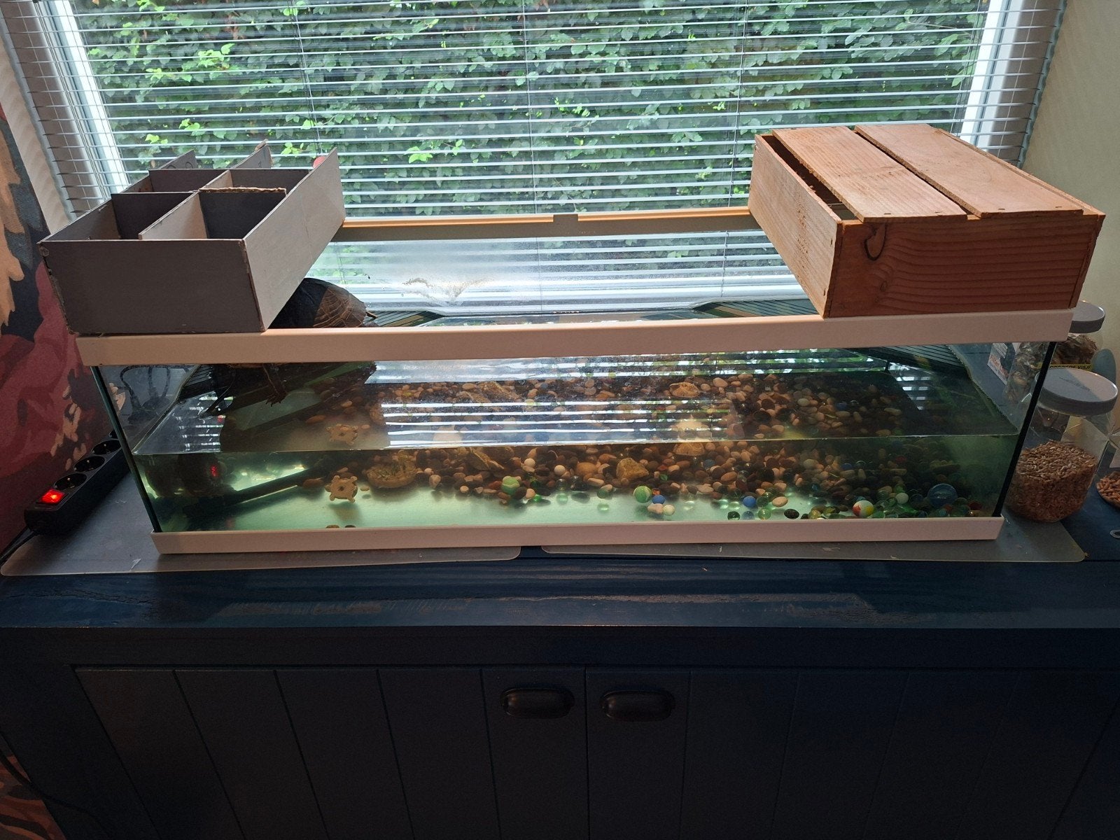 Aquarium/terrarium voor schildpad/waterdier, Ophalen, Gebruikt, Leeg aquarium