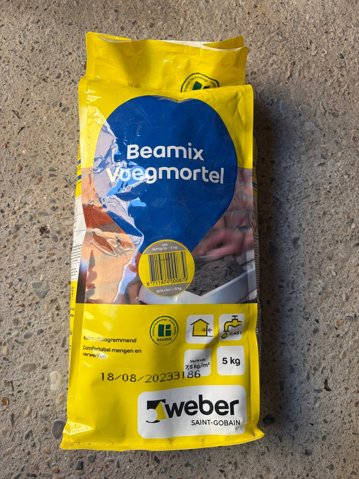 Beamix Voegmortel Lichtgrijs 5 kg - Nieuw, Ophalen, Nieuw