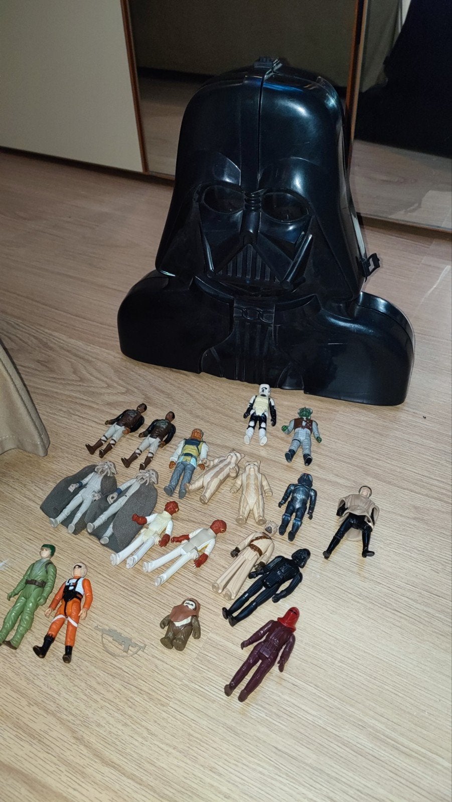 Vintage Star Wars actiefiguren en Darth Vader draagkoffer, Ophalen of Verzenden