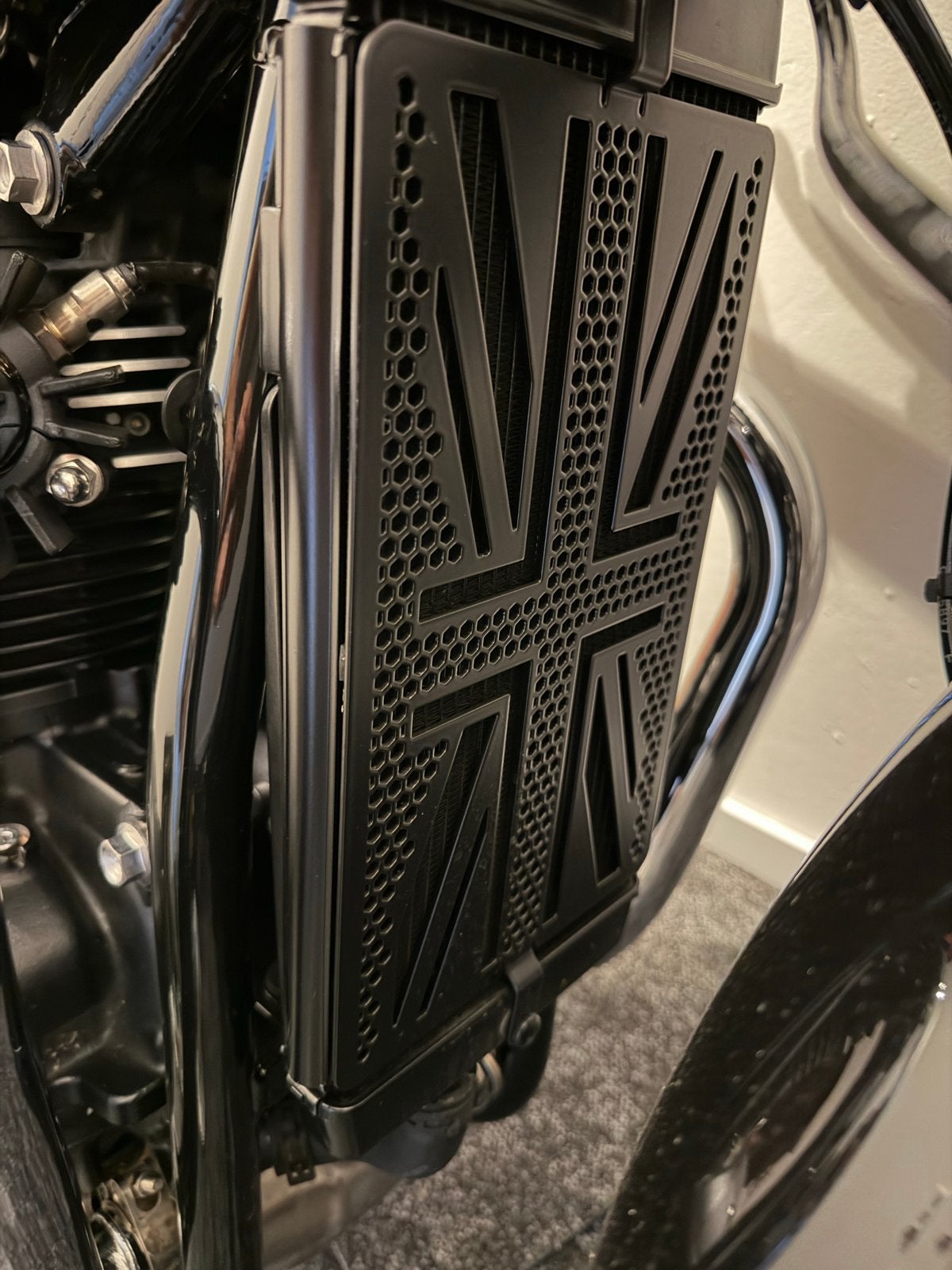 Triumph Radiatorbeschermer met Union Jack design, Ophalen of Verzenden, Gebruikt