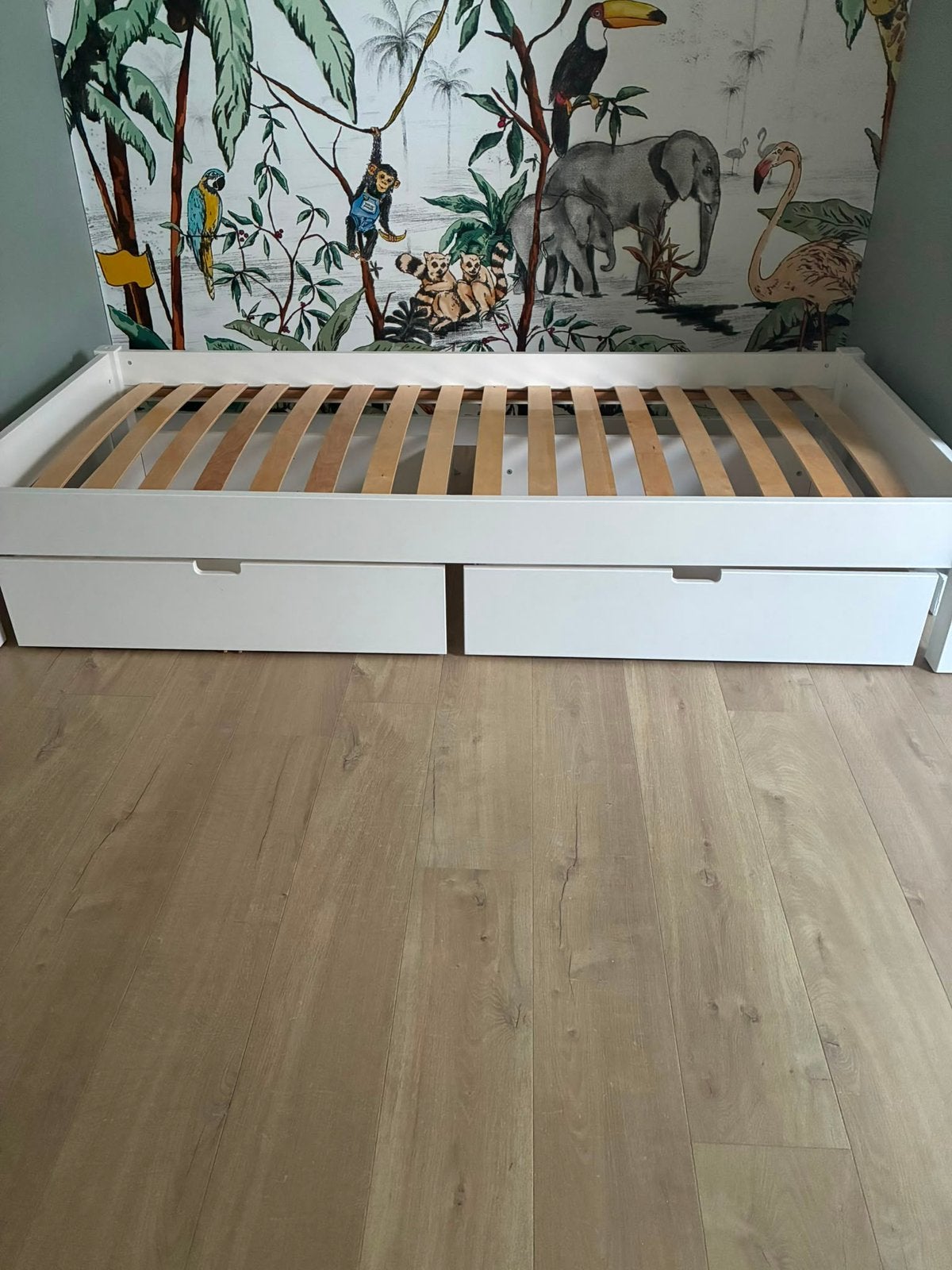 Eenpersoons bed met laden, Kinderen en Baby's, Kinderkamer | Bedden, Ophalen, Zo goed als nieuw, 180 cm of meer, 85 tot 100 cm