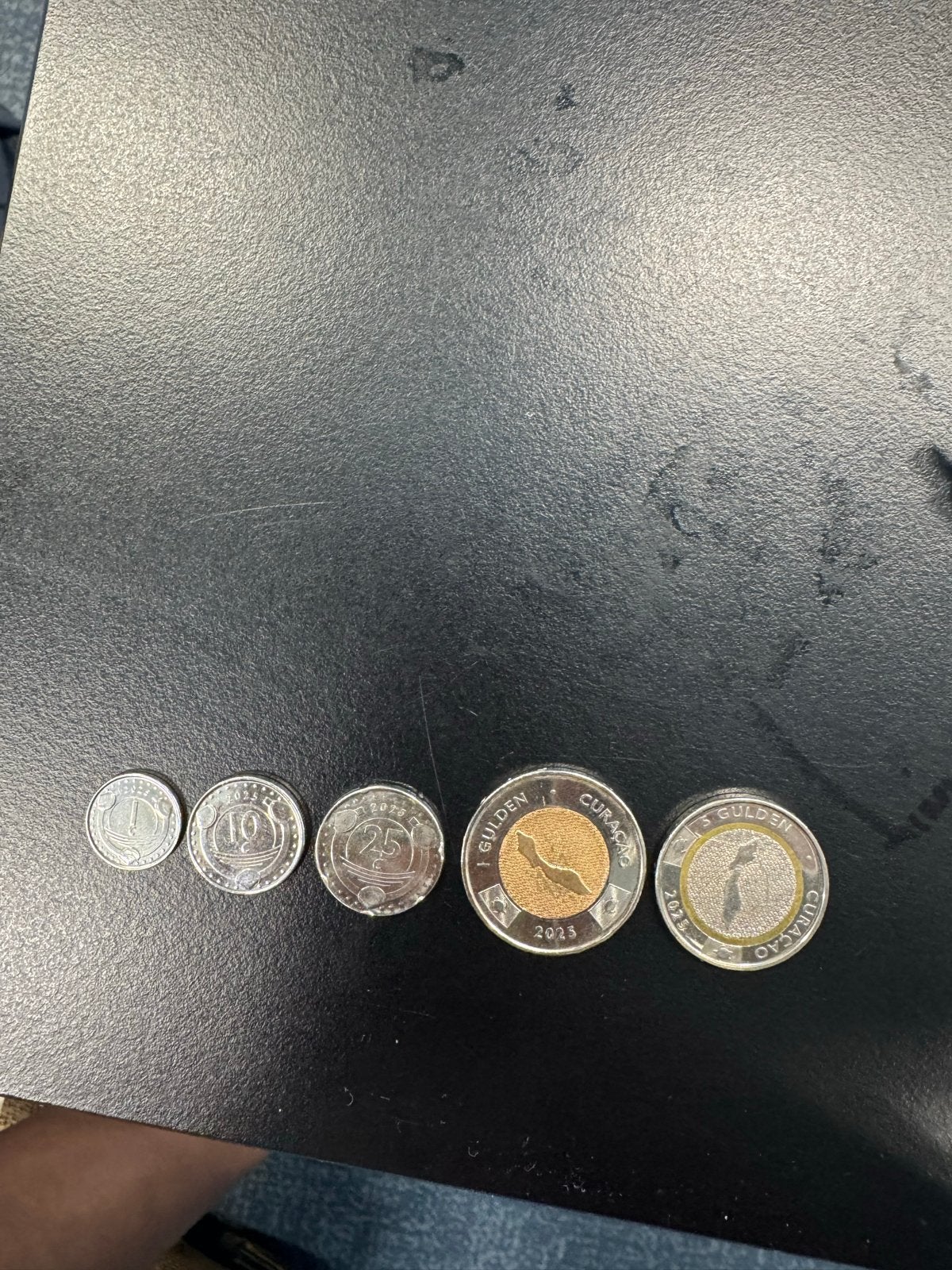 Curaçaose munten: 1, 10, 25 cent, 1 en 5 gulden set, Ophalen of Verzenden, Overige landen, Setje