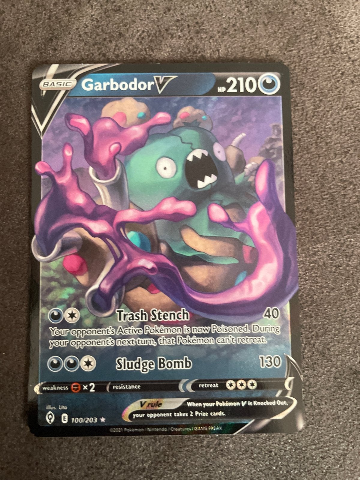 Garbodor V Pokémon Kaart - Zo goed als nieuw, Ophalen of Verzenden, Zo goed als nieuw, Losse kaart