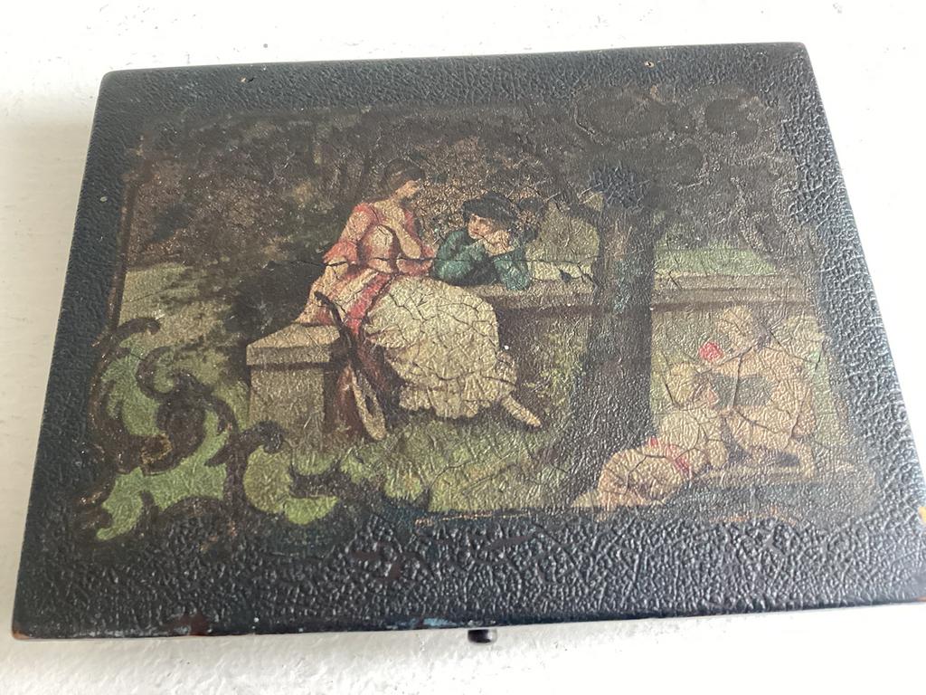 Doosje papier maché van rond 1900, Antiek en Kunst, Curiosa en Brocante, Ophalen of Verzenden