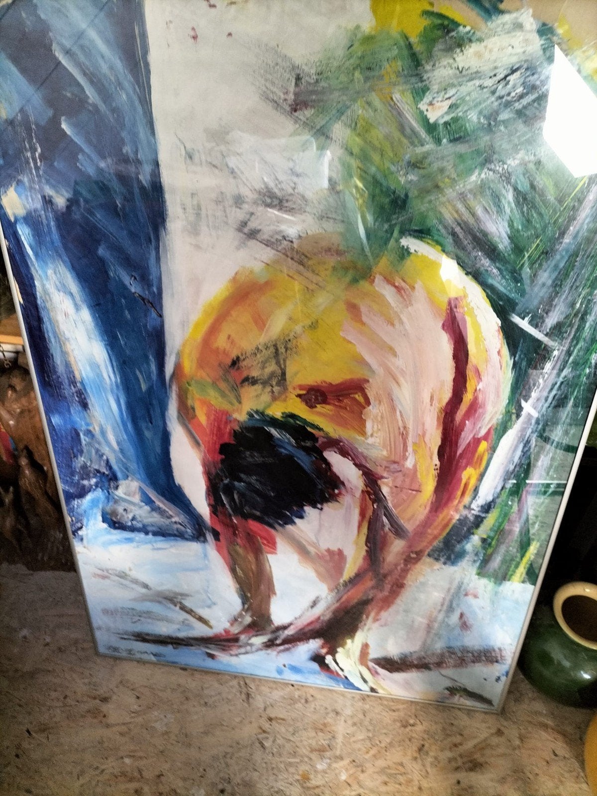 Bud de Waard Naaktschilderij - Acryl op doek, Assen 1990, Antiek en Kunst, Ophalen