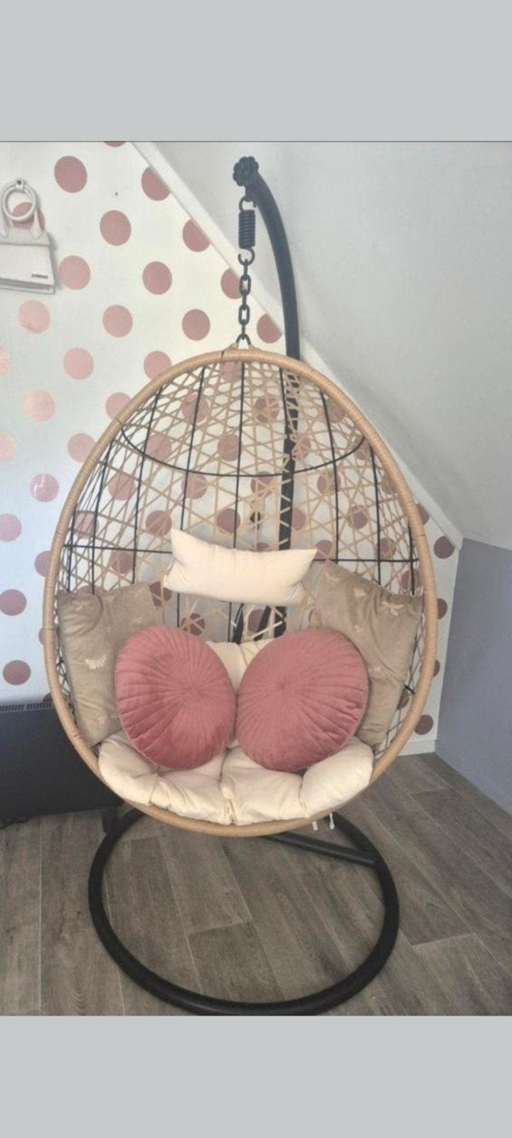 Comfortabele hangstoel met standaard, Ophalen, Overige kleuren, Bohemian, Modern, Zo goed als nieuw