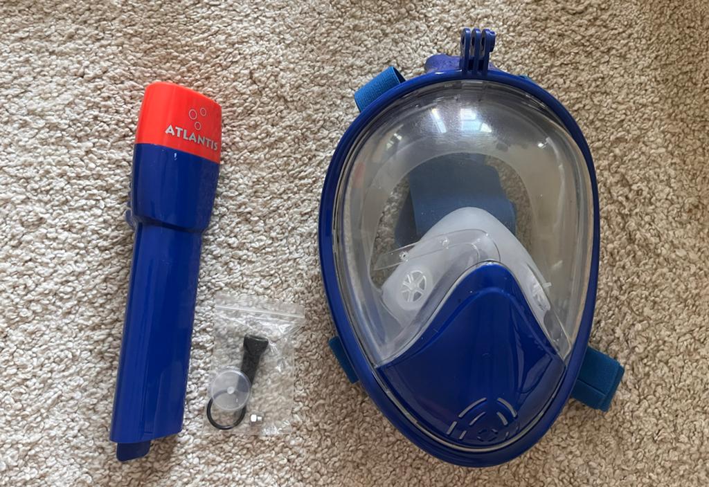 Atlantis Snorkelmasker - Volgelaatsmasker kids, Watersport en Boten, Ophalen of Verzenden, Zo goed als nieuw, Snorkelmasker
