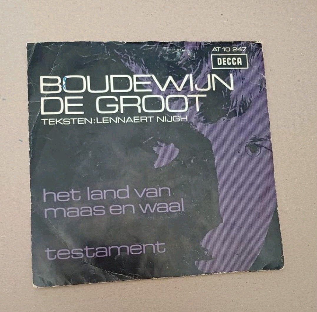 Boudewijn De Groot  - Het Land Van Maas En Waal / Testament, Cd's en Dvd's, Vinyl Singles, Beschermende buitenhoes, Ophalen of Verzenden