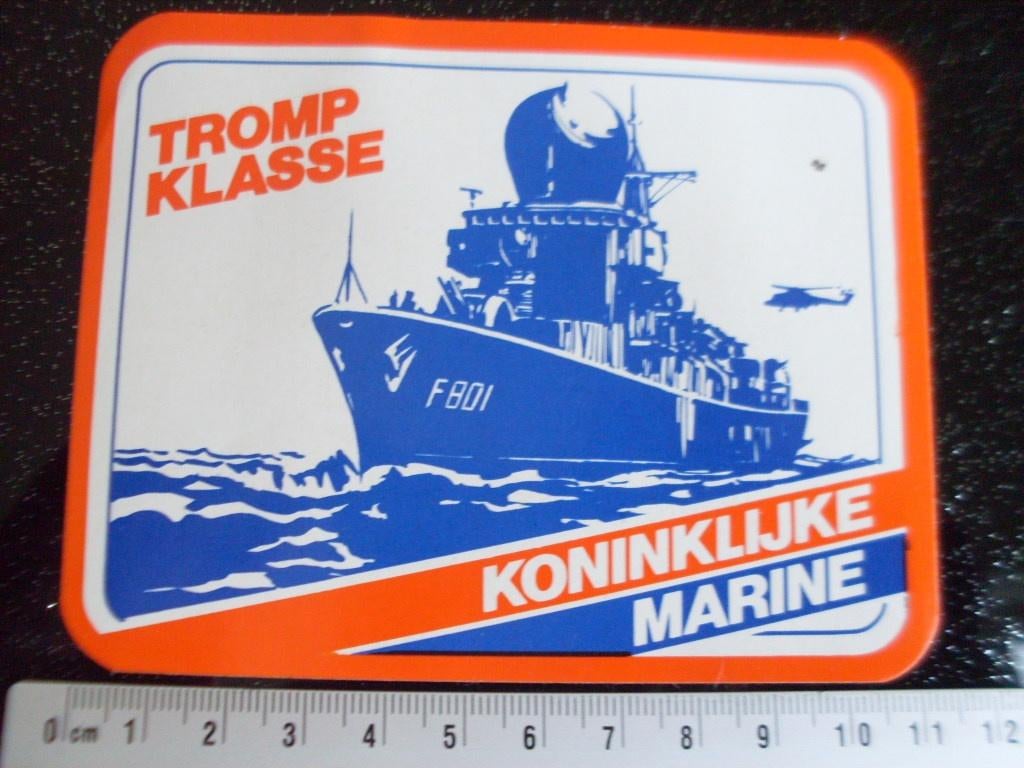 sticker koninklijke marine tromp klasse F801 fregat, Verzenden, Zo goed als nieuw, Bedrijf of Vereniging