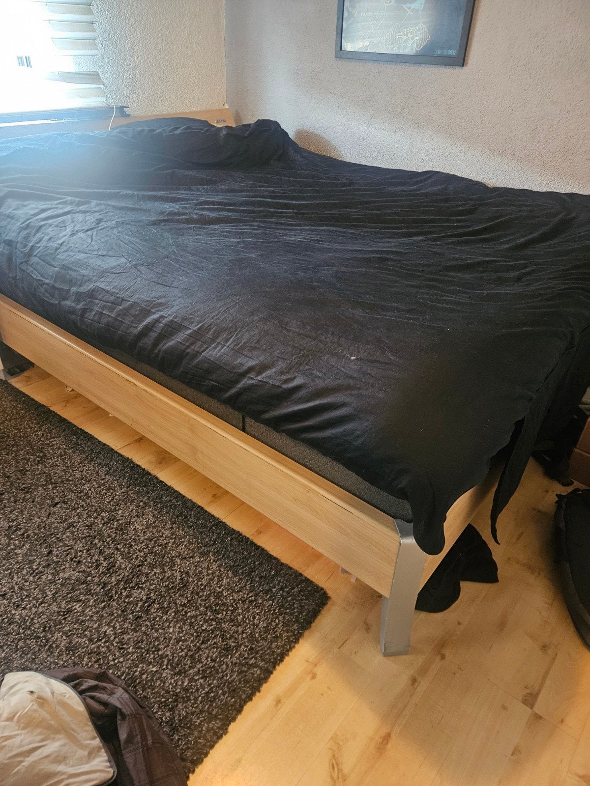 Elektrisch verstelbaar bed 160x200 met matrassen en topper, Ophalen, Verstelbaar, Tweepersoons, Zo goed als nieuw