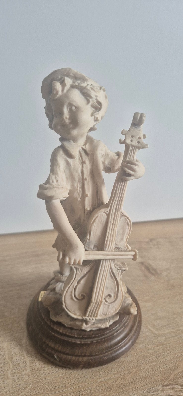 Vintage Italiaans Beeldje Jongen met Cello – G. Carusi (C, Verzenden
