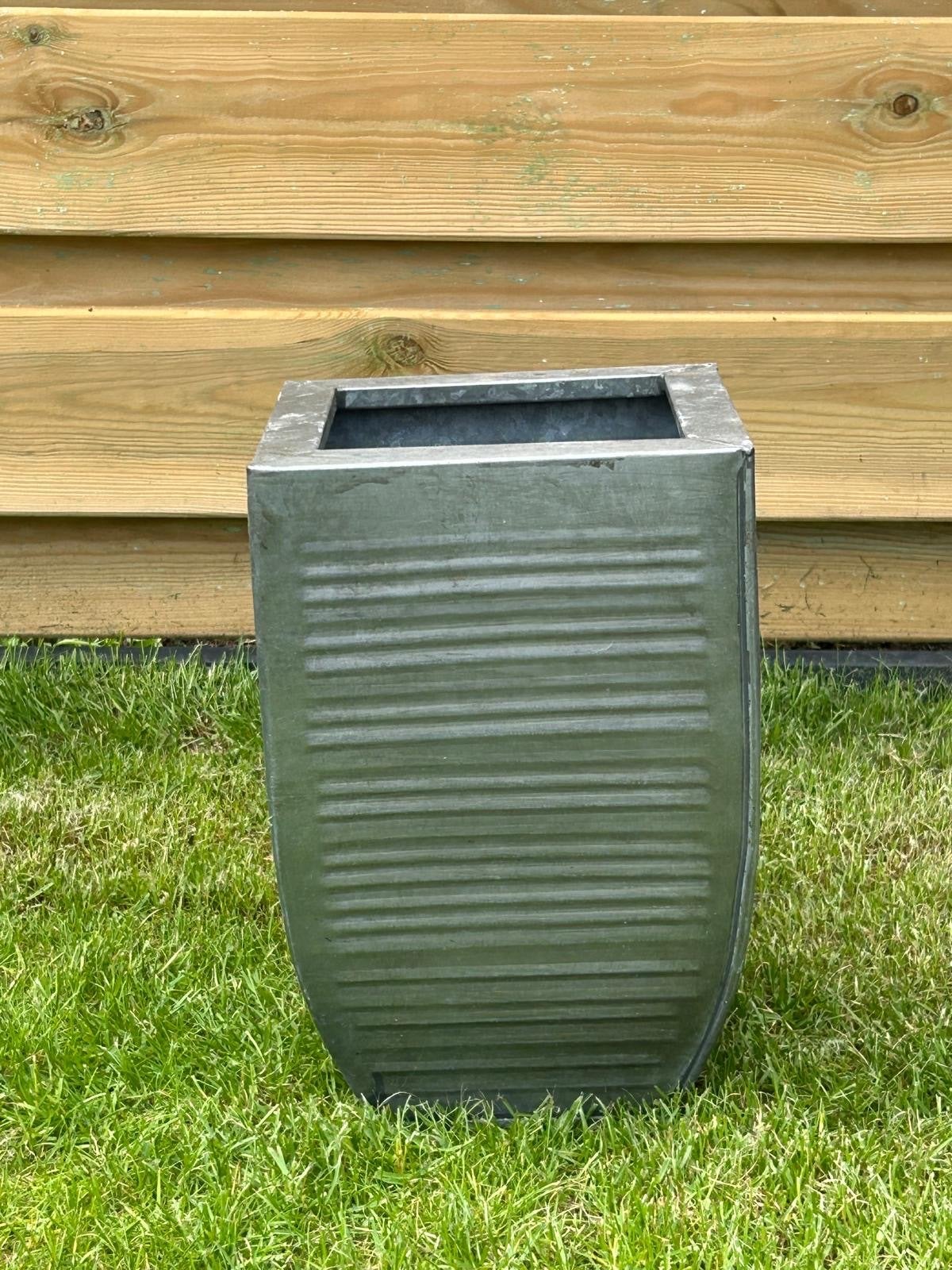 Mooie metalen plantenbak voor binnen en buiten, Tuin en Terras, Bloempotten, Gebruikt, Binnen, Metaal, Rechthoekig