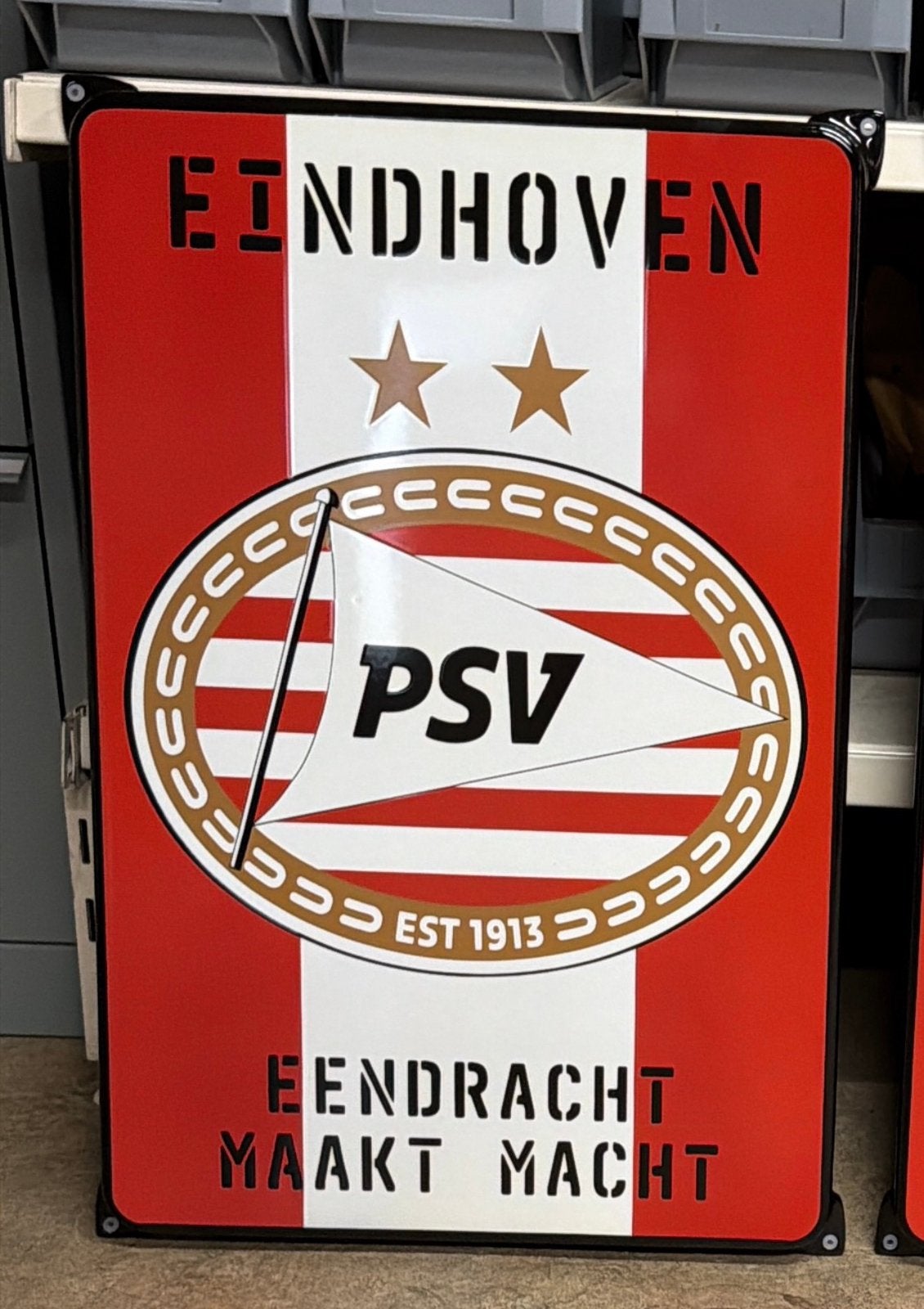 Nieuw emaille bord PSV beperkte eenmalige oplage 60x40cm !!!, Ophalen of Verzenden, Nieuw, Reclamebord
