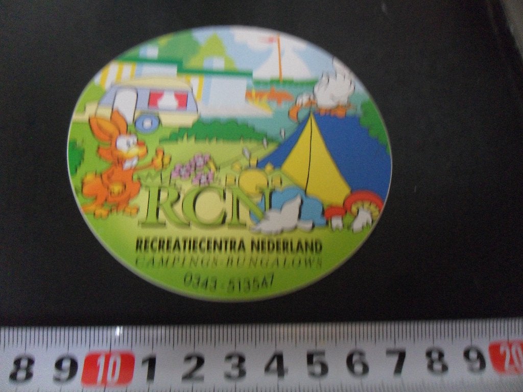 sticker RCN Recreatiecentra Nederland Camping Bungalows, Ophalen, Zo goed als nieuw