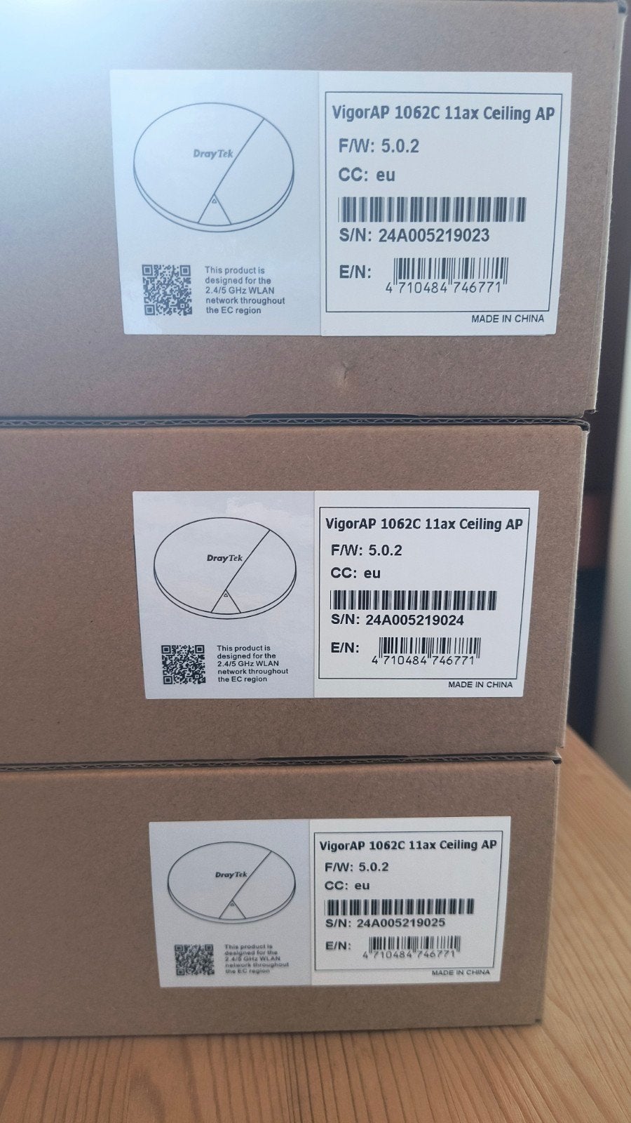 DrayTek VigorAP 1062C 11ax Plafond AP (3 stuks), Computers en Software, Ophalen of Verzenden, Zo goed als nieuw, DrayTek