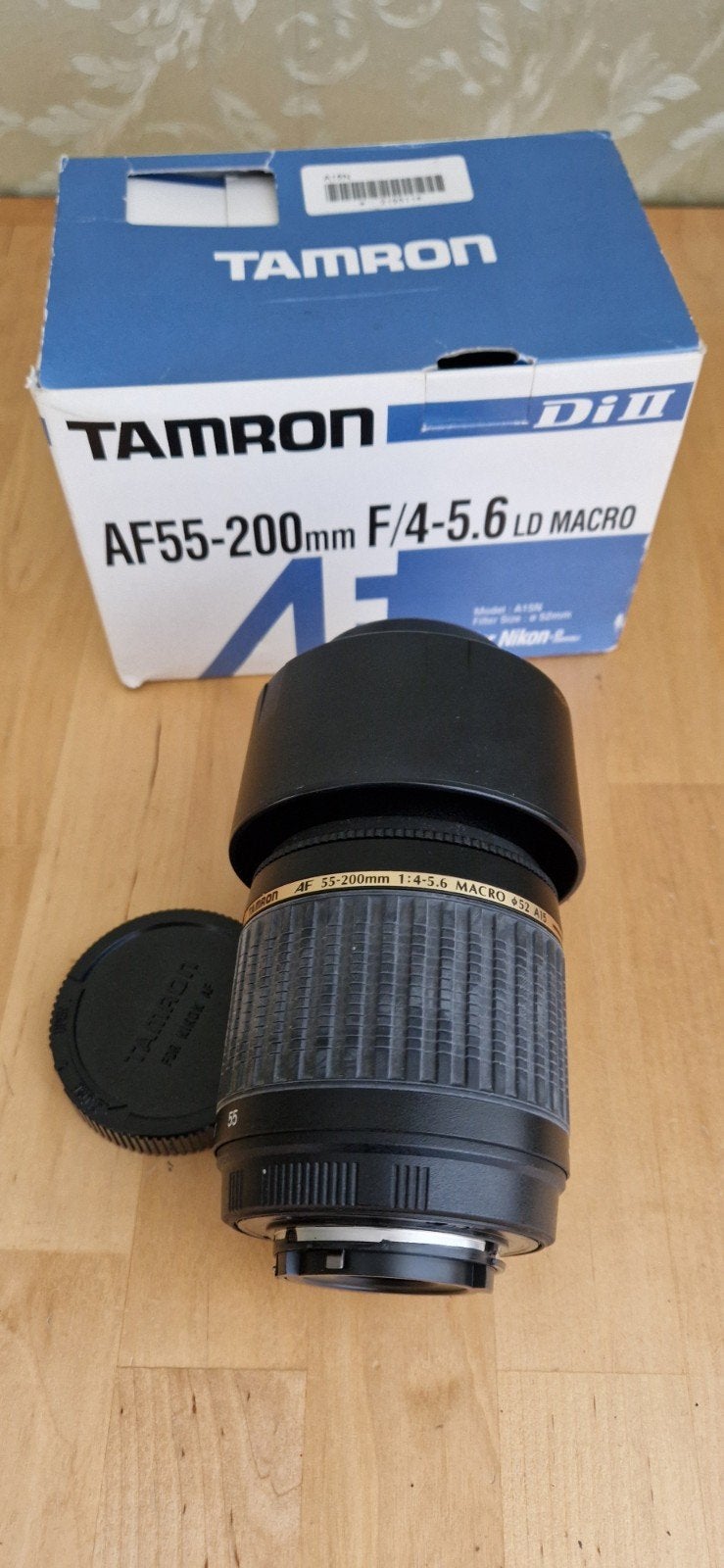 Tamron AF 55-200mm F/4-5.6 LD Macro lens voor Nikon, Ophalen, Nieuw, Telelens, Zonnekap