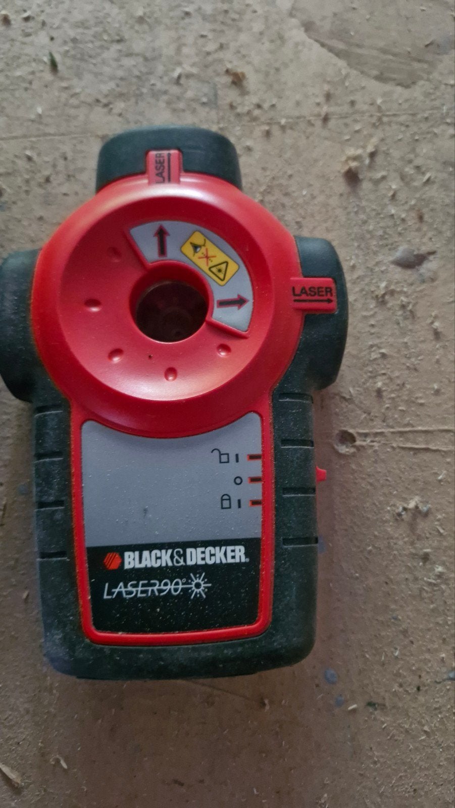 Black & Decker Laser90 laser apparaat, Doe-het-zelf en Verbouw, Meetapparatuur, Ophalen of Verzenden, Gebruikt, Licht