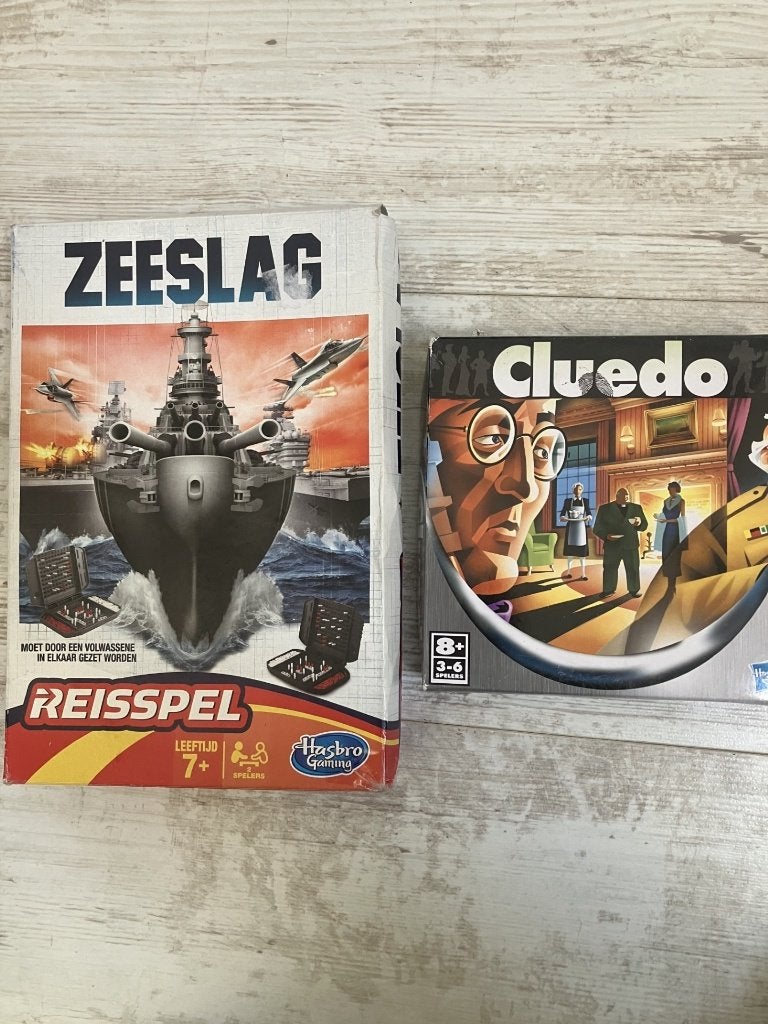 2 Reisspellen Zeeslag en Cluedo, Hobby en Vrije tijd, Ophalen of Verzenden