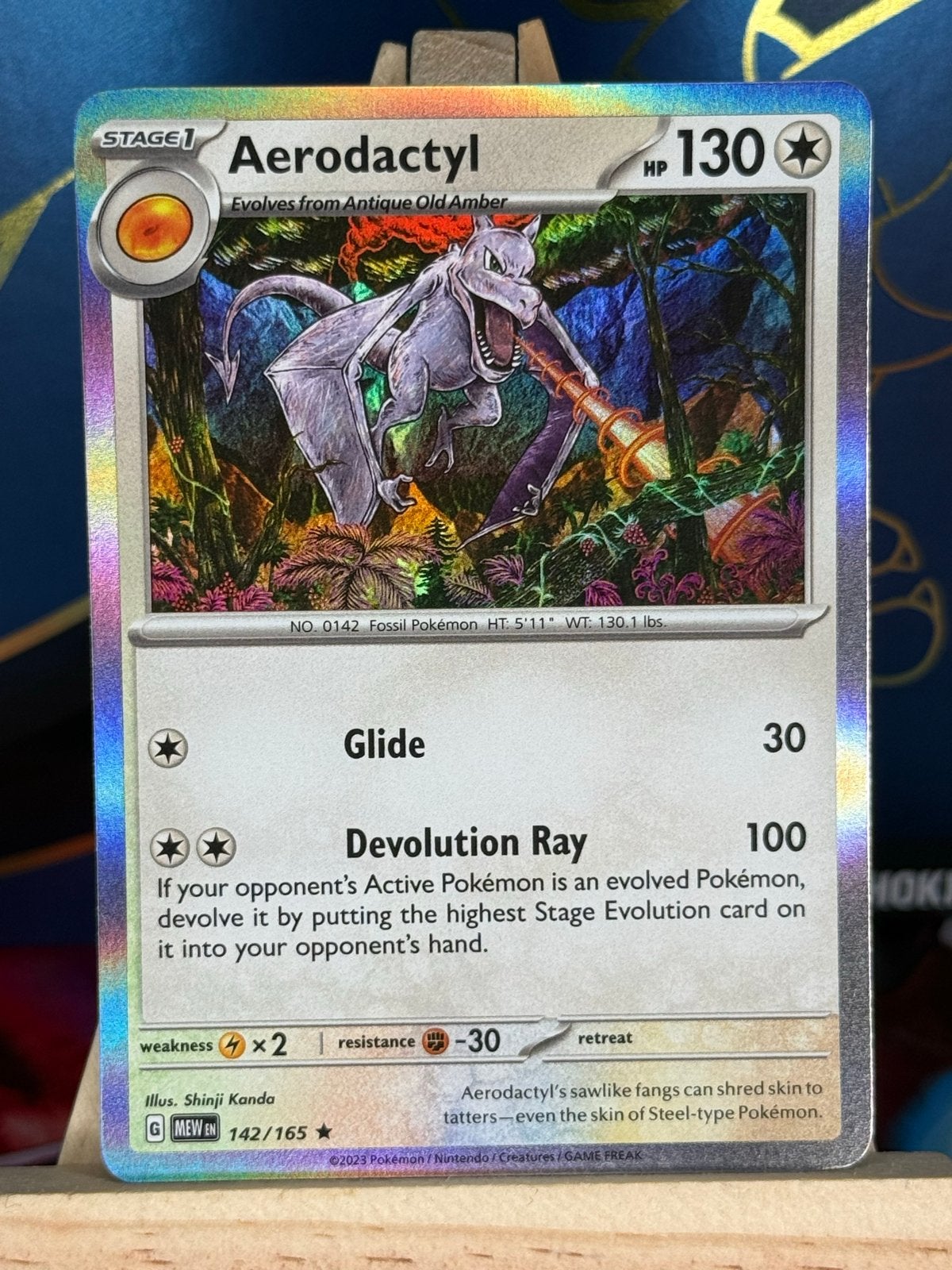 Aerodactyl #142 | Pokemon Scarlet & Violet 151, Ophalen of Verzenden, Nieuw, Losse kaart, Foil