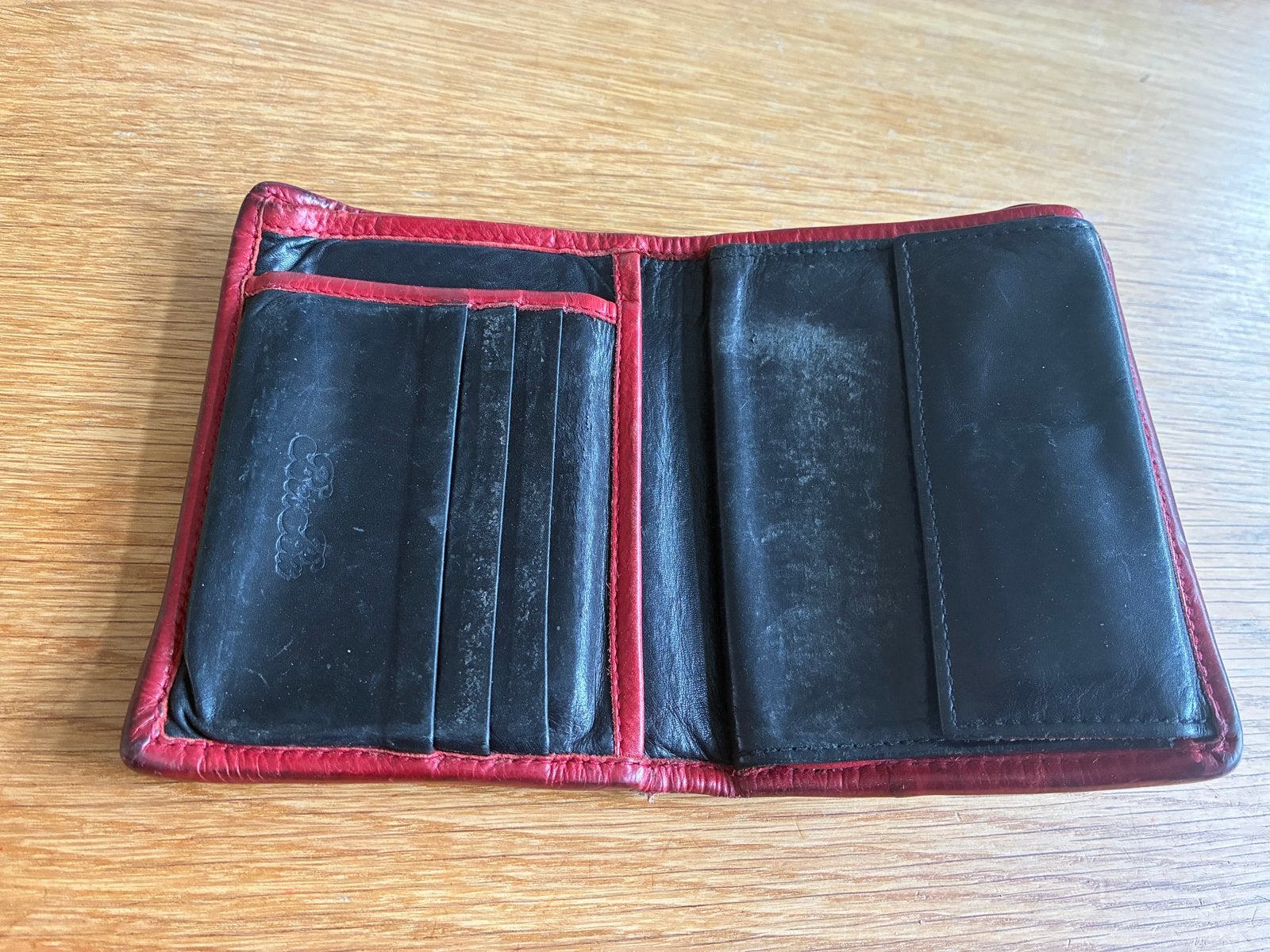 Berba portemonnee - gebruikt, zwart met rood, Overige merken, Gebruikt, Zwart, Ophalen of Verzenden