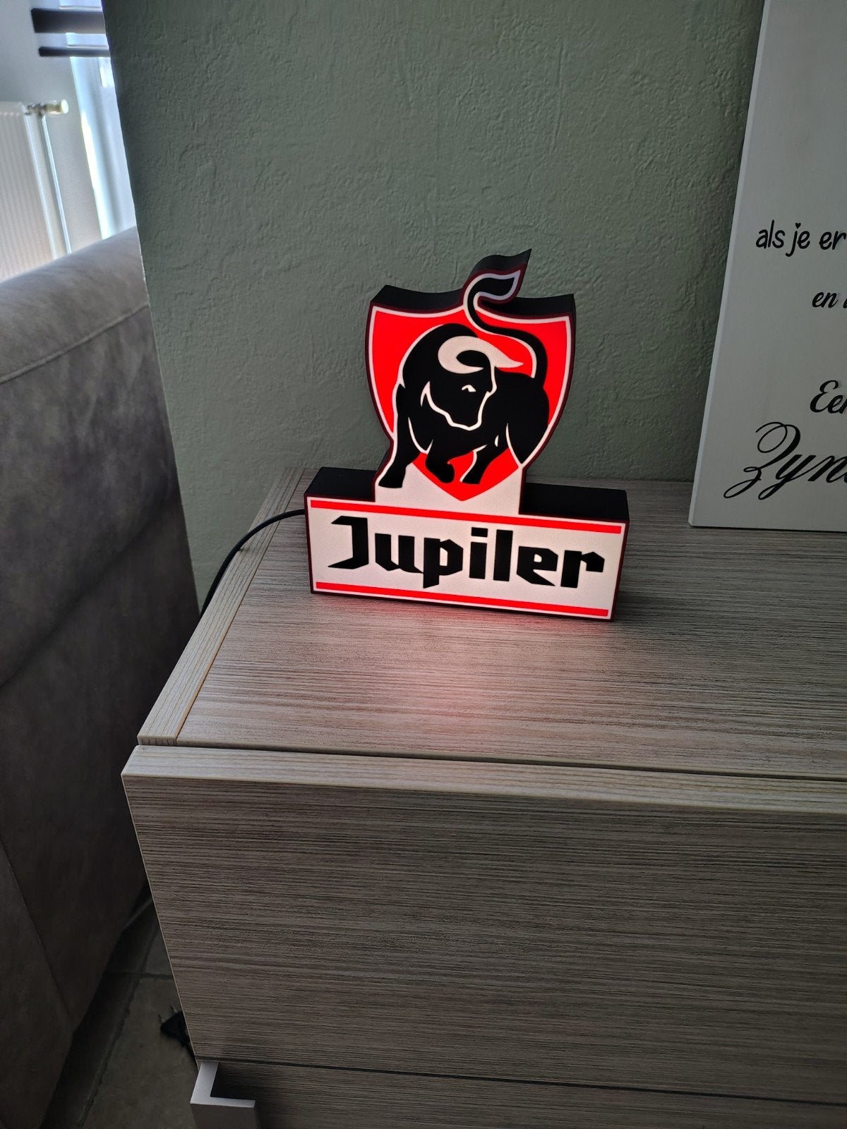Jupiler LED lamp met USB kabel - 19x17,5x4cm, Kunststof, Meerkleurig, USB-aansluiting, Nieuw