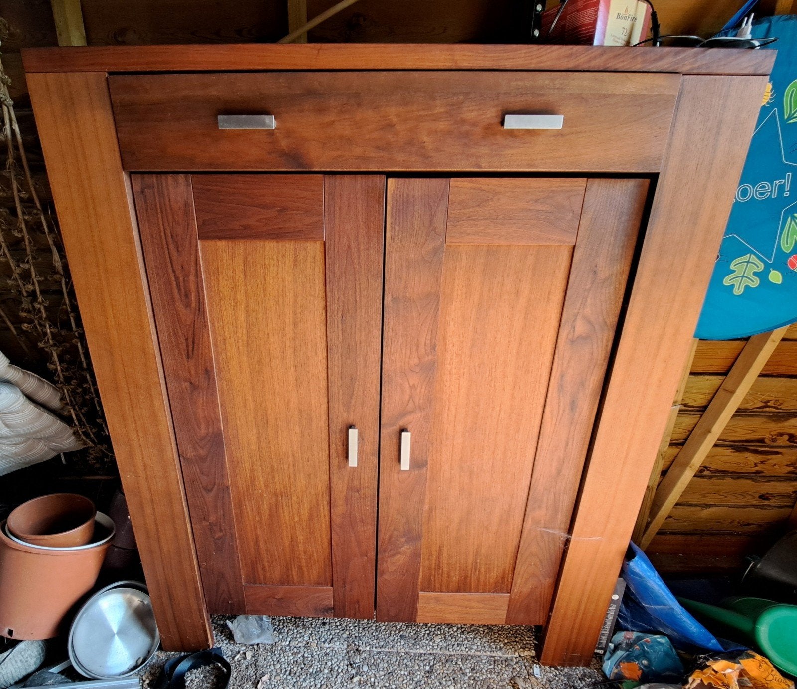 Prachtige Noten houten kast, onderdeel van set., Ophalen, Zo goed als nieuw