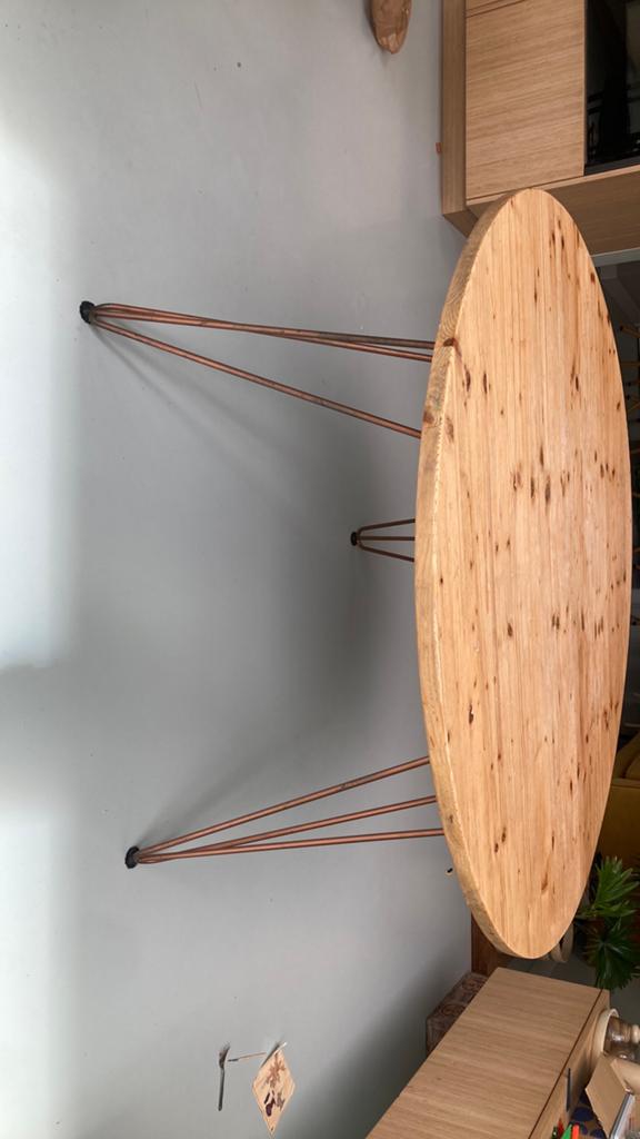 Design eettafel (Allon Dery), Ophalen, Gebruikt, Rond, 100 tot 150 cm