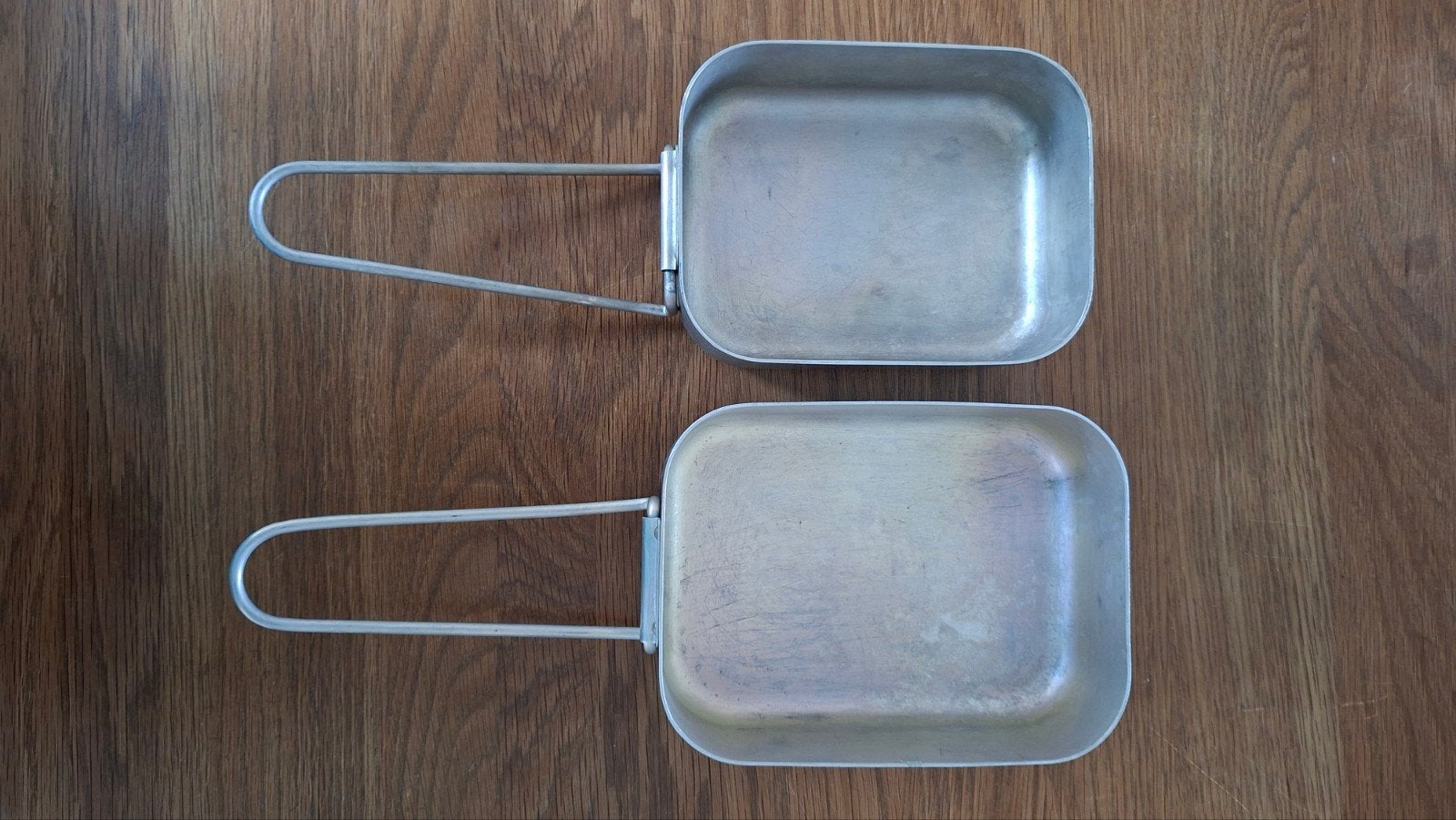 Vintage aluminium kookset - 2-delig, Antiek en Kunst, Ophalen
