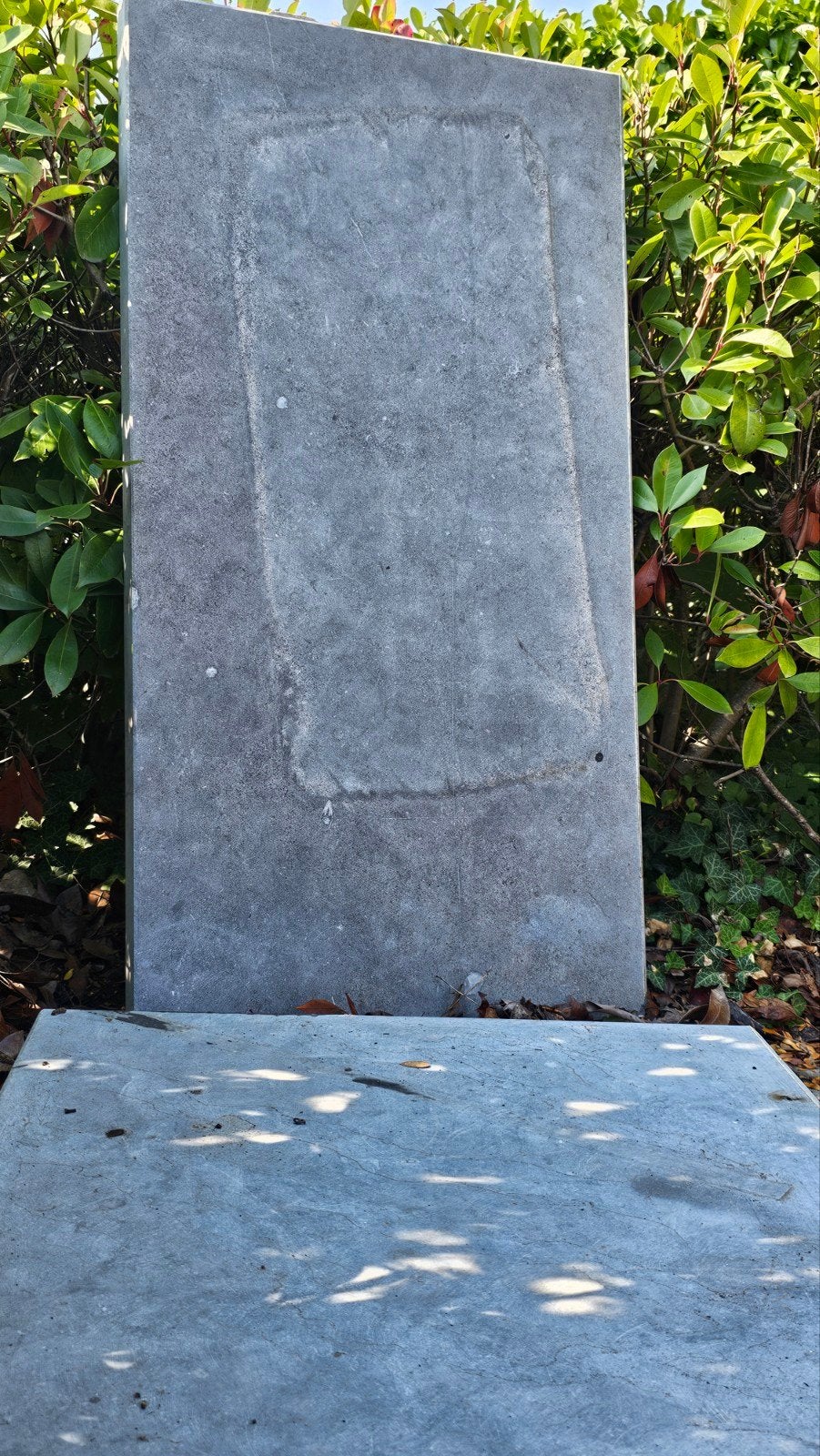 2 Blauwsteen Arduin Tabletten, keukentablet, tafel, tuin, Ophalen, Gebruikt, Blauw, 100 tot 150 cm