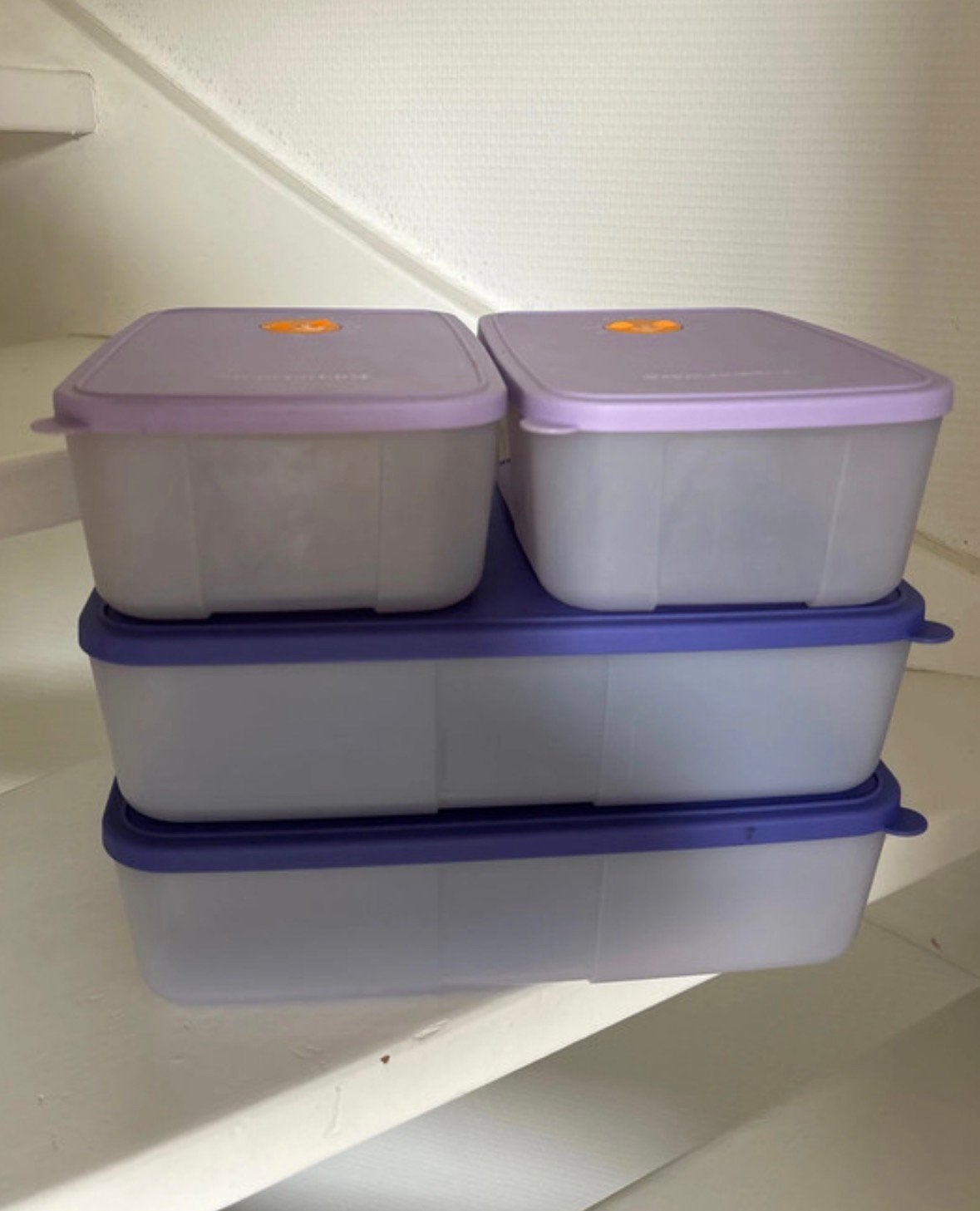 Tupperware diepvriesdozenset 4 stuks, Ophalen of Verzenden, Zo goed als nieuw