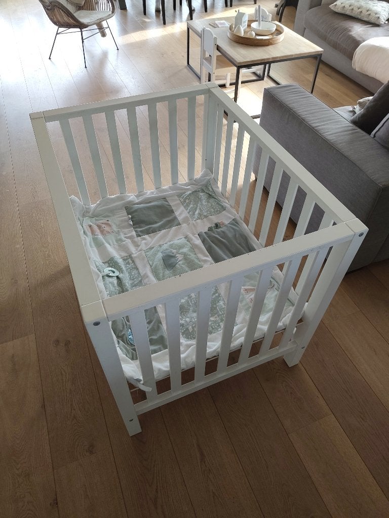 TWF Babybox wit, Ophalen, Gebruikt, Vierkant, In hoogte verstelbaar