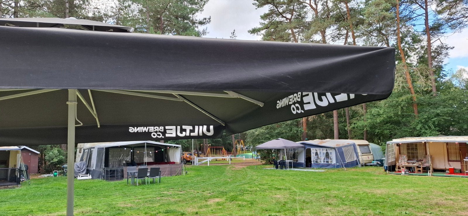 parasol groot te koop, Ophalen, Gebruikt, Waterdicht, Stokparasol