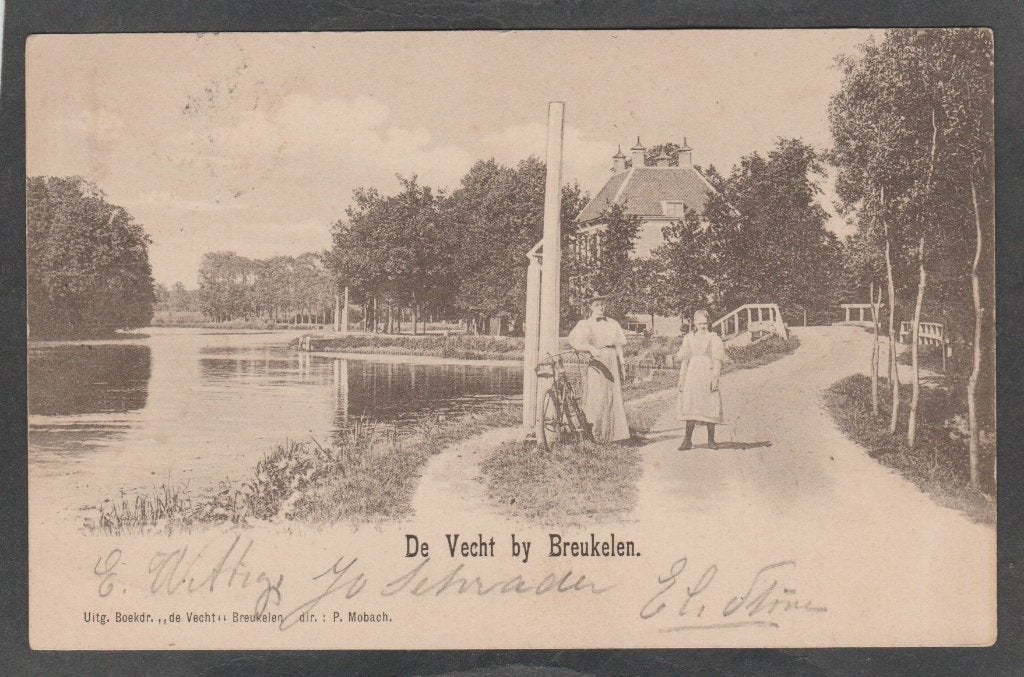 breukelen  gezicht op de vecht, Verzenden, Voor 1920, Gelopen, Utrecht