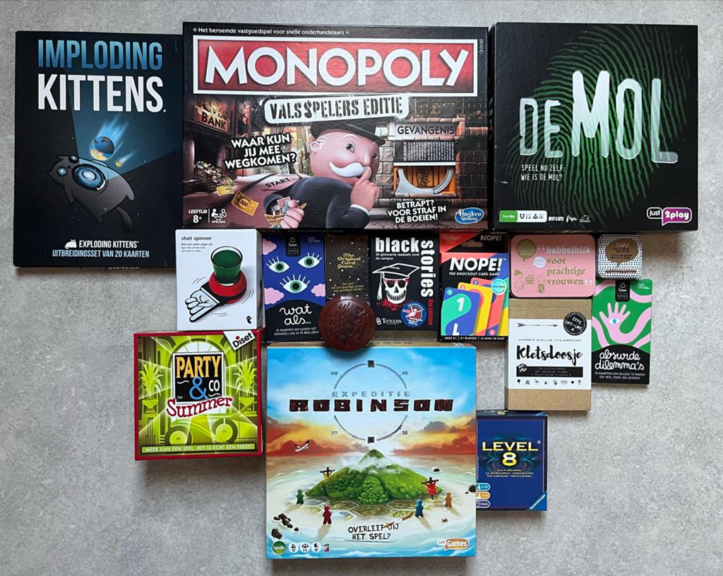 Groot spellenpakket met o.a. Monopoly, De Mol en Robinson, Hobby en Vrije tijd, Gezelschapsspellen | Bordspellen, Ophalen of Verzenden