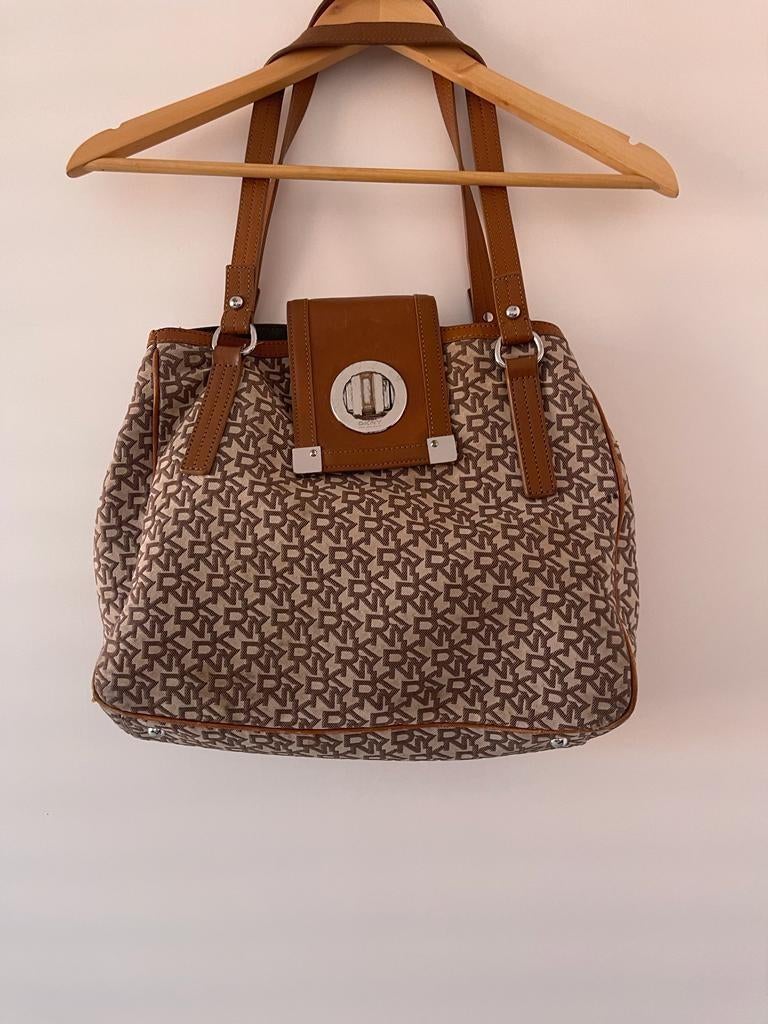 DKNY Handtas  - Bruin/Beige, Ophalen of Verzenden, Gebruikt, Bruin, Handtas