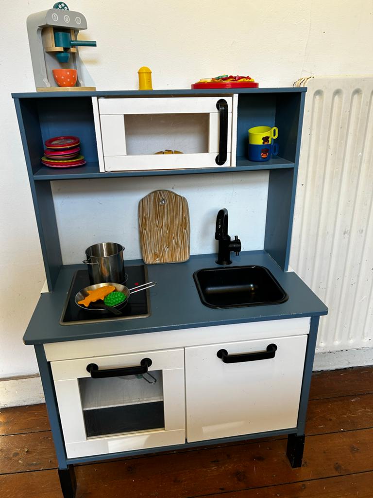 Houten Speelkeukentje met Accessoires, Kinderen en Baby's, Speelgoed | Speelkeukens, Ophalen, Gebruikt, Hout, Speelkeuken