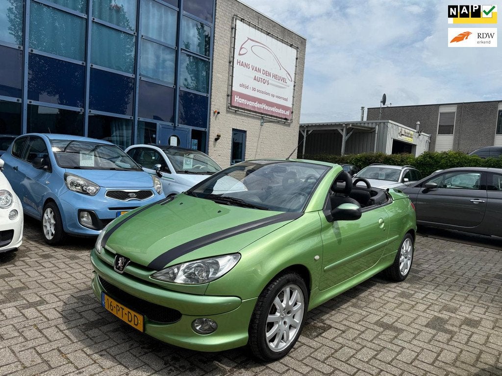 Peugeot 206 CC 1.6-16V, Clima, Leder, APK 06/27, Voorwielaandrijving, Gebruikt, 4 cilinders, Cabriolet