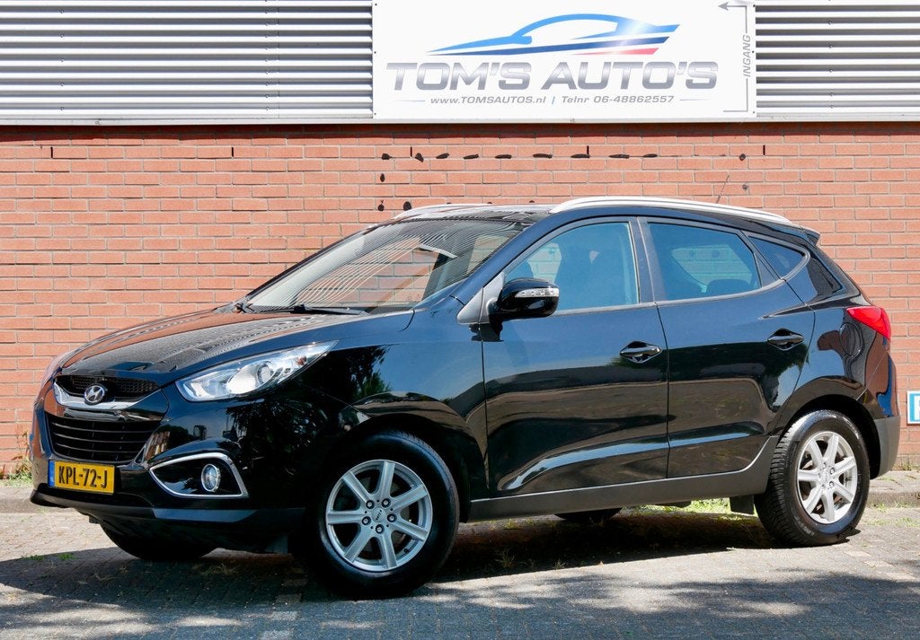 Hyundai IX35 2.0i Style automaat. pano. camera. leder. stoel, Auto's, Hyundai, Gebruikt, Zwart, 4 cilinders, Leder