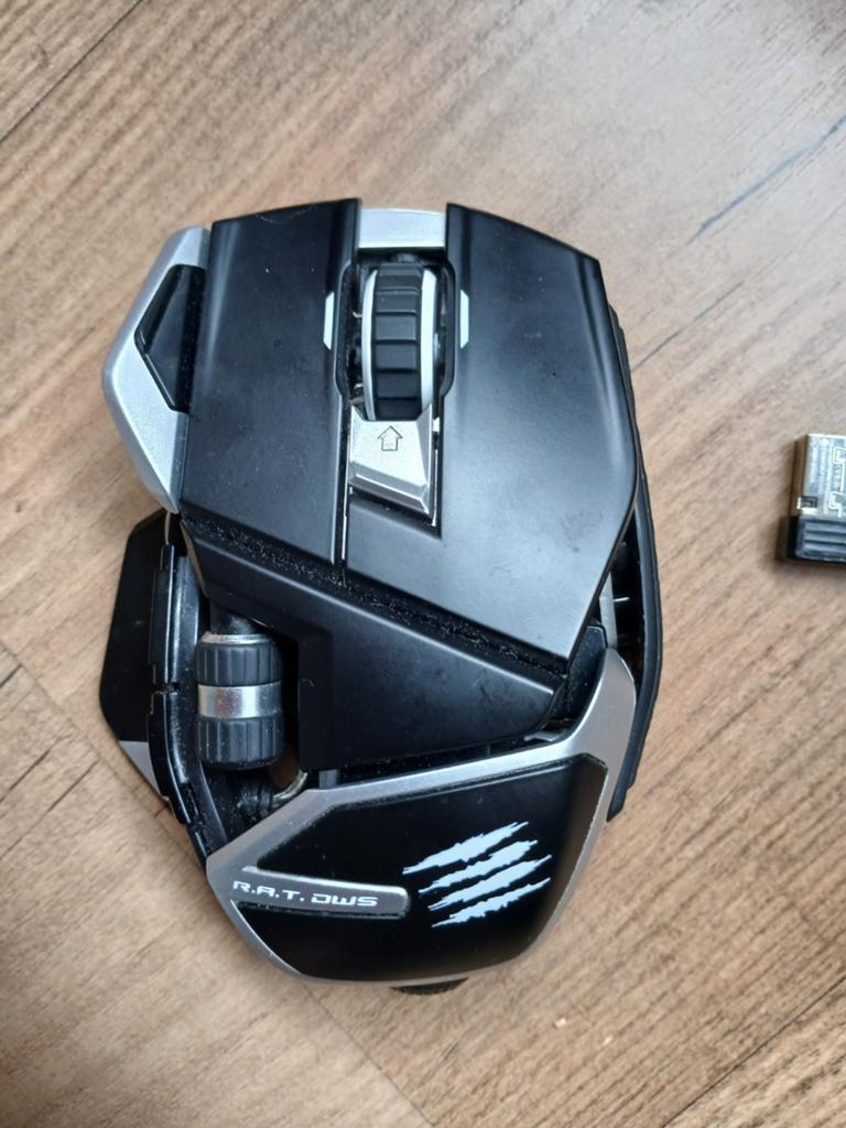 Mad Catz R.A.T. DWS Draadloze Gaming Muis, Rechtshandig, Muis, Gebruikt, Verzenden