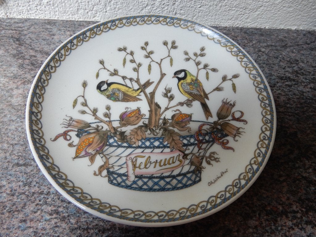 wandbordje, geboortebordje februari koolmezen., Ophalen of Verzenden